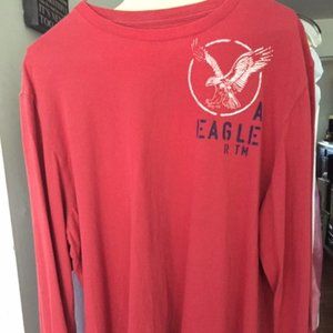 AMERICAN EAGLE VINTAGE RED PULLOVER HEAVY TEE -XXL